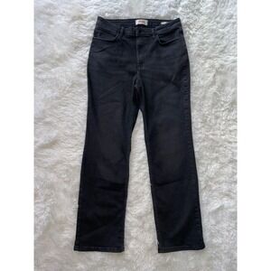 Wrangler‎ High Rise True Straight Black Denim Jeans